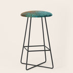 Vintage Copper and Teal Rust Stool Gallery Image 1