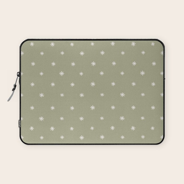 Sparkles Sage Green Laptop Sleeve Gallery Image 1