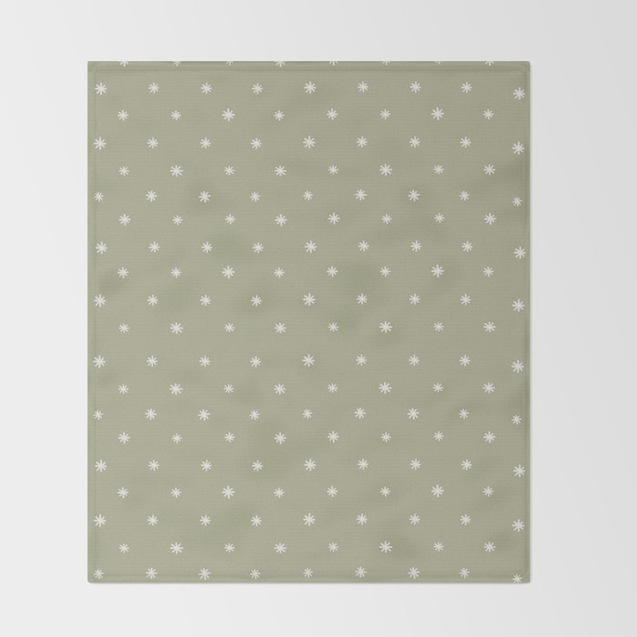 Sparkles Sage Green Throw Blanket Gallery Image 2