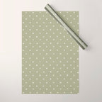 Sparkles Sage Green Wrapping Paper Gallery Image 1