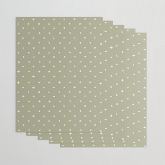 Sparkles Sage Green Wrapping Paper Gallery Image 3