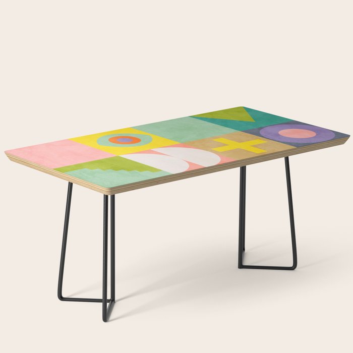 mid  century modern geometric checkers summer 2 Coffee Table Gallery Image 1