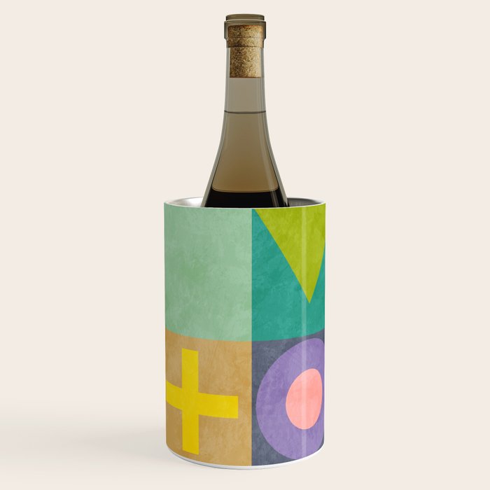 mid  century modern geometric checkers summer 2 Wine Chiller Gallery Image 3