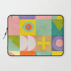 mid  century modern geometric checkers summer 2 Laptop Sleeve Gallery Image 1