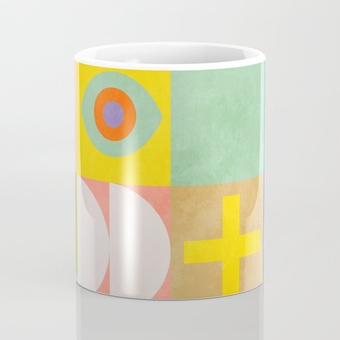 mid  century modern geometric checkers summer 2 Coffee Mug Gallery Image 4
