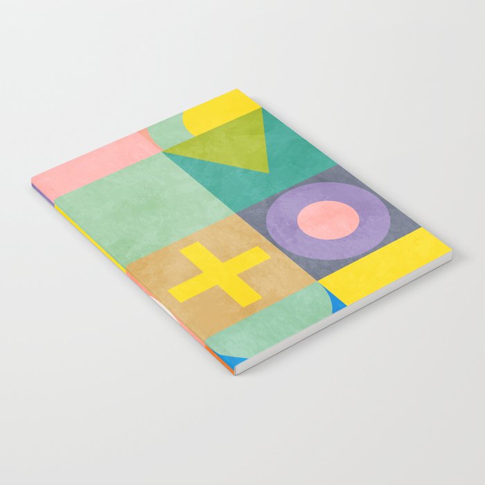 mid  century modern geometric checkers summer 2 Notebook Gallery Image 2