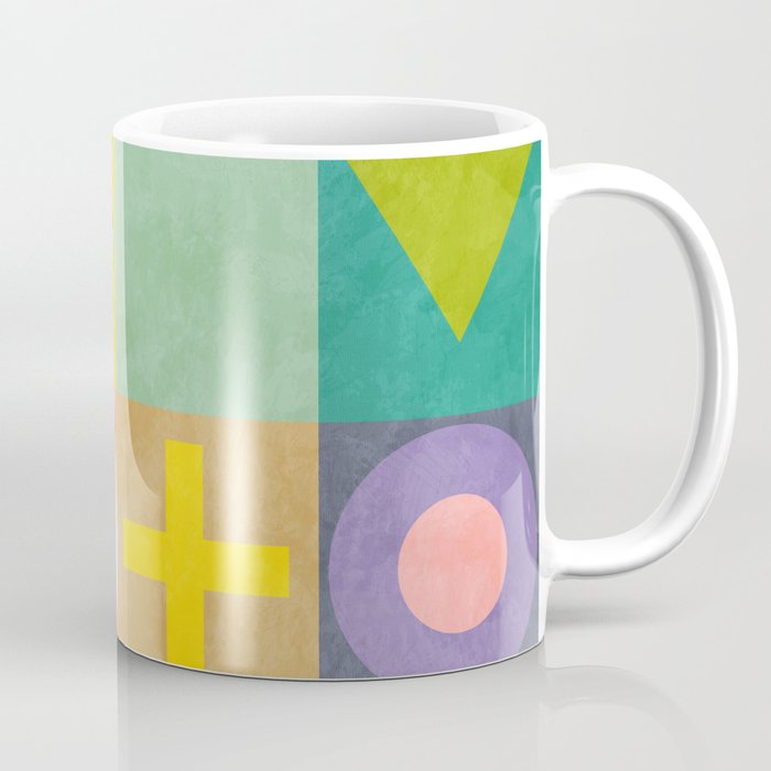 mid  century modern geometric checkers summer 2 Coffee Mug Gallery Image 1