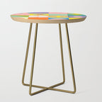 mid  century modern geometric checkers summer 2 Side Table Gallery Image 1