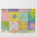 mid  century modern geometric checkers summer 2 Wall Hanging Gallery Image 1