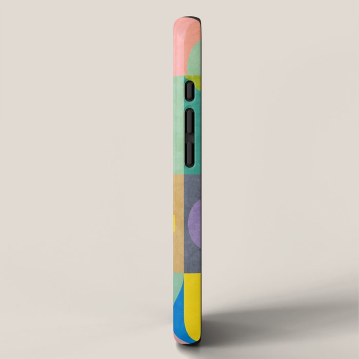 mid  century modern geometric checkers summer 2 iPhone Case Gallery Image 2