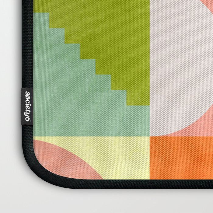 mid  century modern geometric checkers summer 2 Laptop Sleeve Gallery Image 3