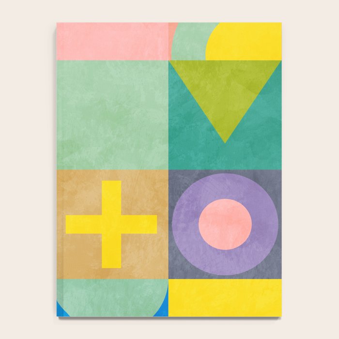 mid  century modern geometric checkers summer 2 Notebook Gallery Image 4