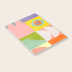 mid  century modern geometric checkers summer 2 Notebook Gallery Image 3