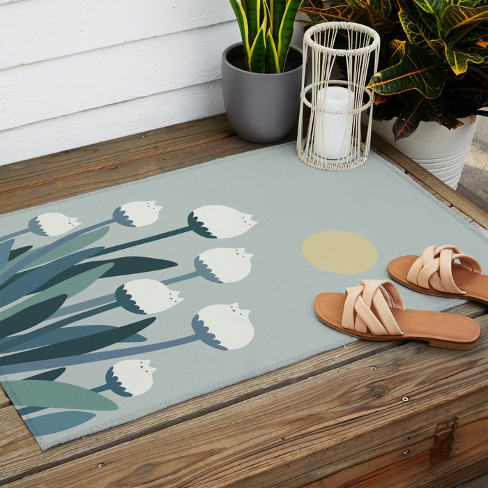 Cat and Plant 76 Outdoor Rug Gallery Image 2