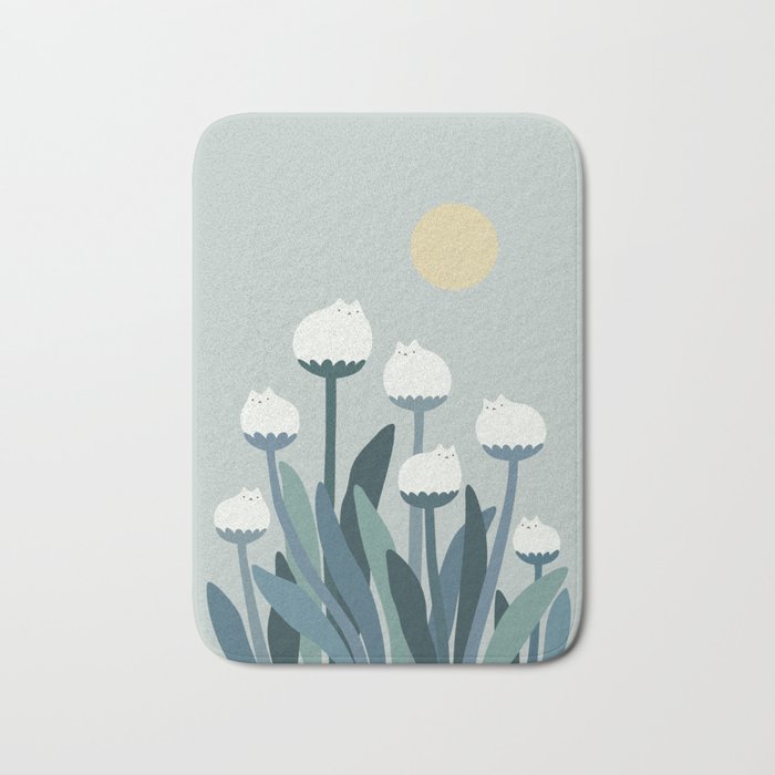Cat and Plant 76 Bath Mat Gallery Image 1