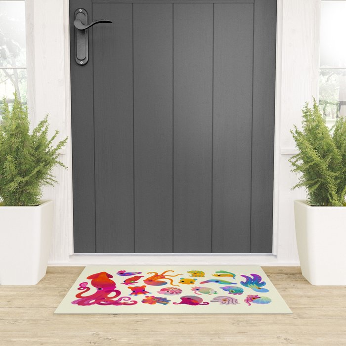 Cephalopod - pastel Welcome Mat Gallery Image 3