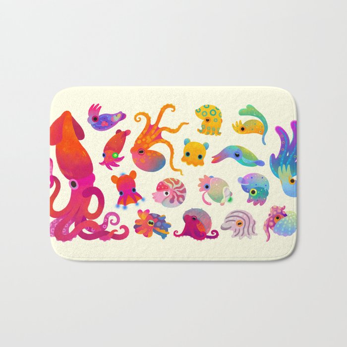 Cephalopod - pastel Bath Mat Gallery Image 1