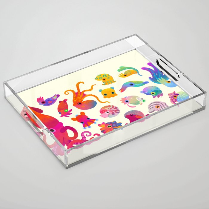 Cephalopod - pastel Acrylic Tray Gallery Image 1