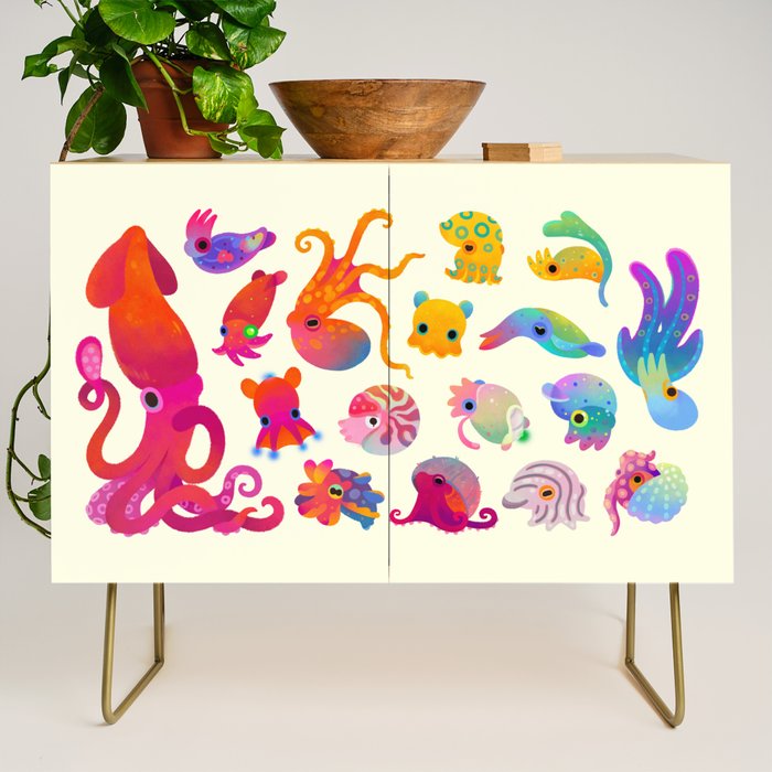 Cephalopod - pastel Credenza Gallery Image 1