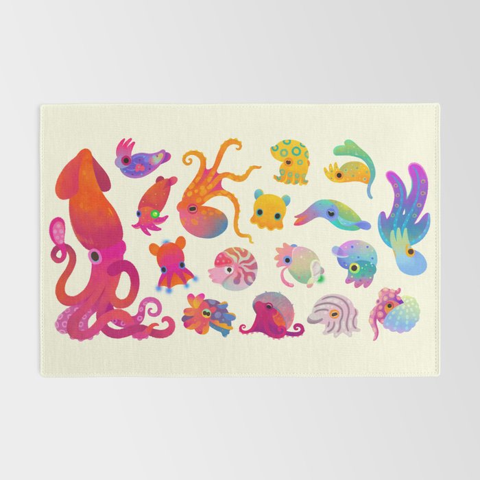 Cephalopod - pastel Rug Gallery Image 2