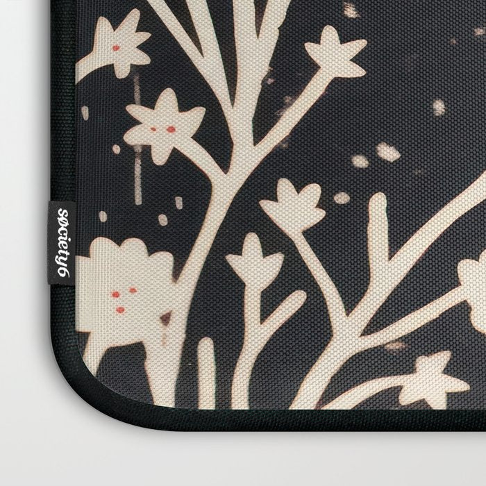 Red And Black Woodblock Birds Laptop Sleeve Gallery Image 3