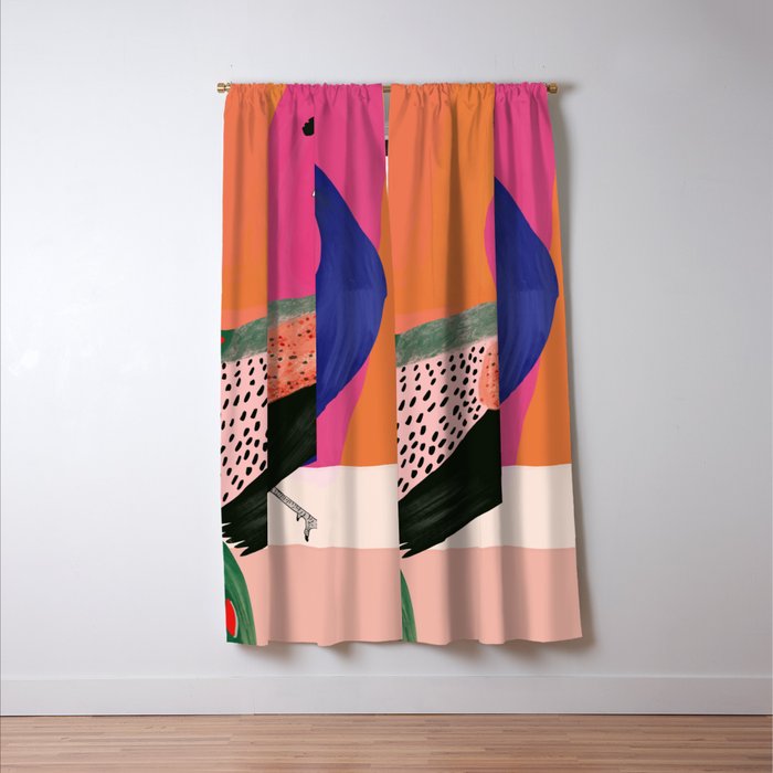 Beautiful Peacock Window Curtain Gallery Image 3