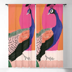 Beautiful Peacock Window Curtain Gallery Image 5