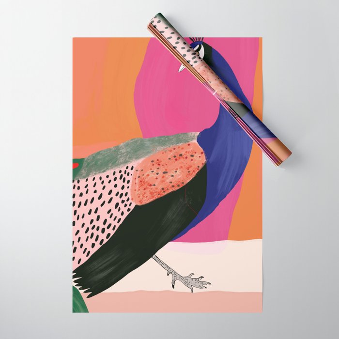 Beautiful Peacock Wrapping Paper Gallery Image 1