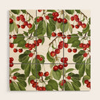 Lush Cherry Orchard Sweet Summer Fruits Wood Wall Art Gallery Image 1