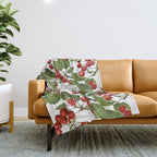Lush Cherry Orchard Sweet Summer Fruits Throw Blanket Gallery Image 1