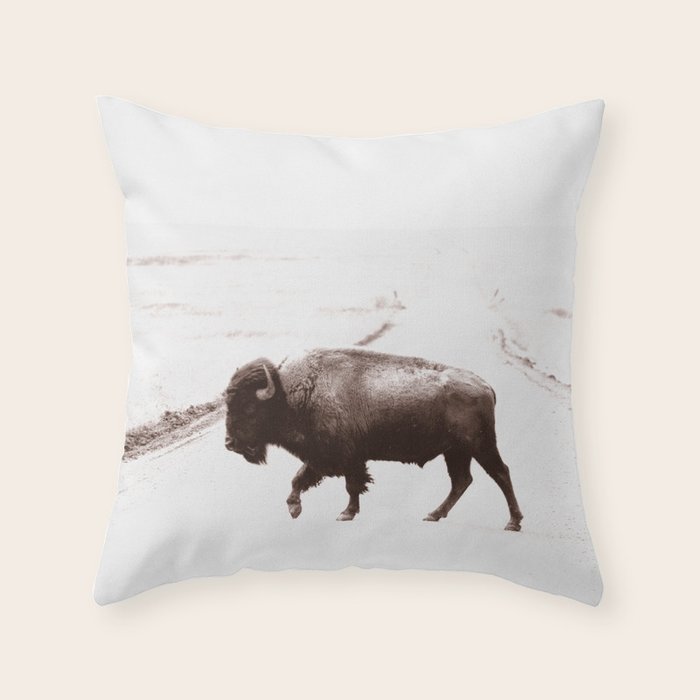 Bison 3 Throw Pillow Gallery Image 6