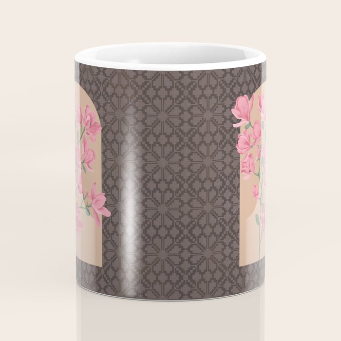 Magnolia Branch and Vintage Pattern Coffee Mug Gallery Image 4