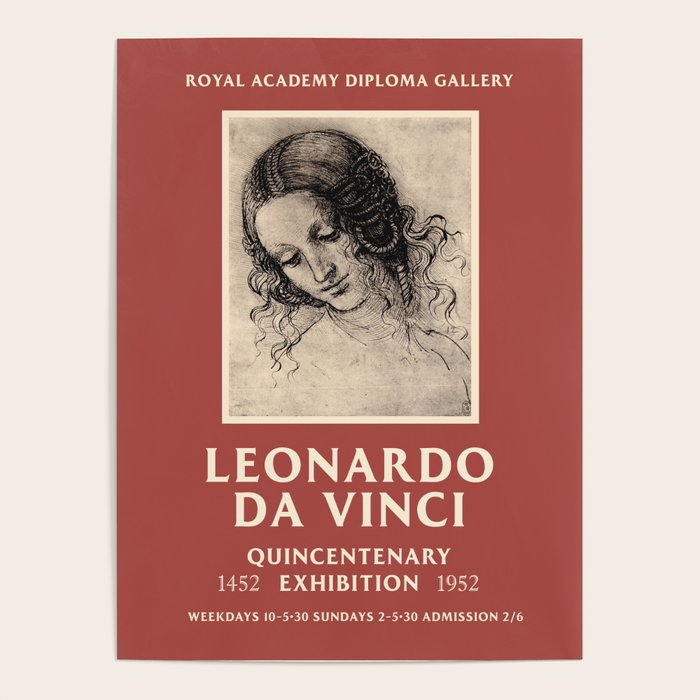 Leonardo Da Vinci Exhibition Poster, 1952 Poster Gallery Image 4