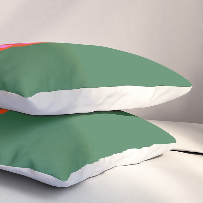 Dance It Out Pink And Green Pillow Sham Gallery Image 3