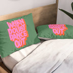 Dance It Out Pink And Green Pillow Sham Gallery Image 2