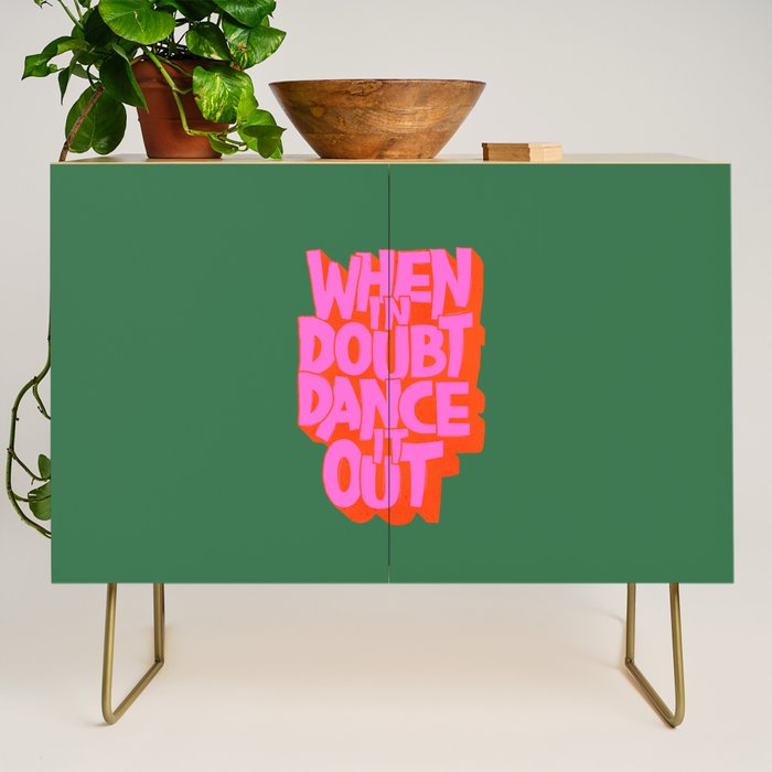 Dance It Out Pink And Green Credenza Gallery Image 1
