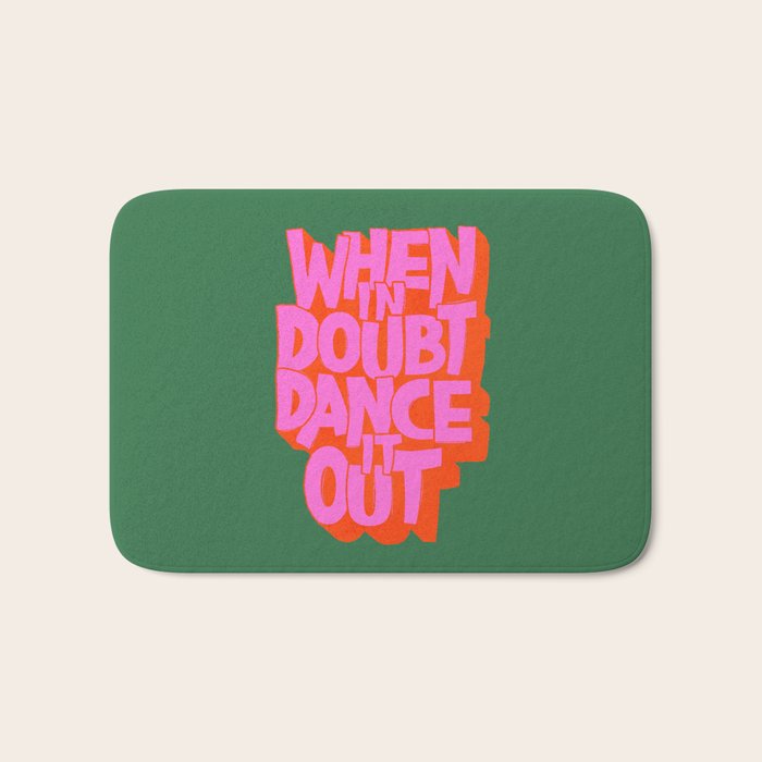 Dance It Out Pink And Green Bath Mat Gallery Image 1