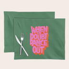 Dance It Out Pink And Green Placemat Gallery Image 1