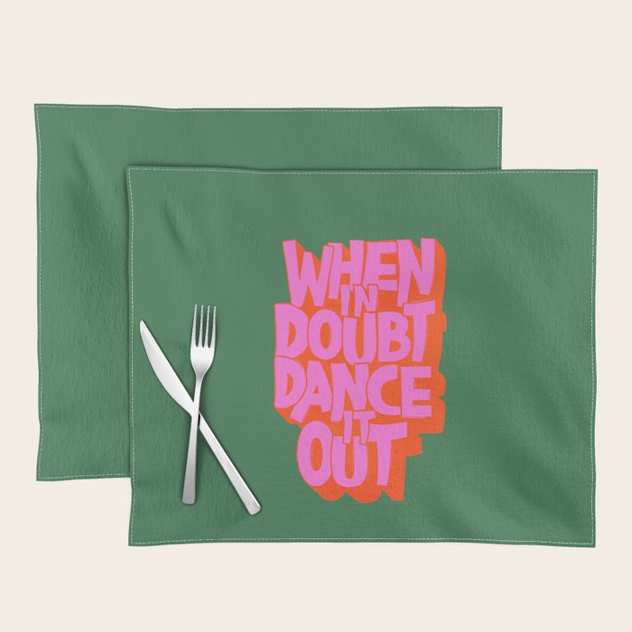 Dance It Out Pink And Green Placemat Gallery Image 1