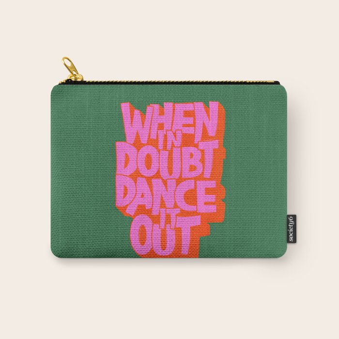 Dance It Out Pink And Green Carry All Pouch Gallery Image 1