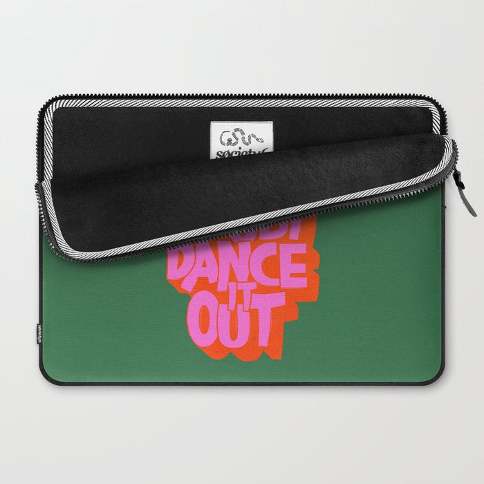 Dance It Out Pink And Green Laptop Sleeve Gallery Image 2