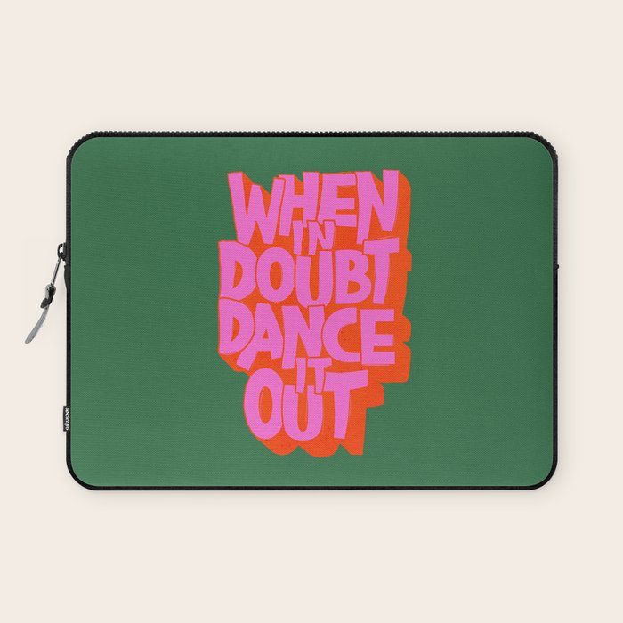 Dance It Out Pink And Green Laptop Sleeve Gallery Image 1