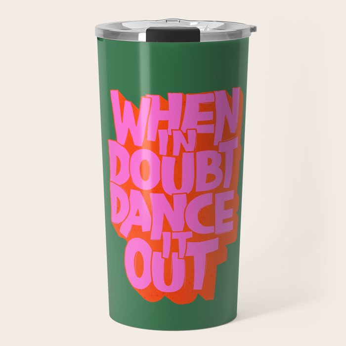 Dance It Out Pink And Green Travel Mug Gallery Image 1