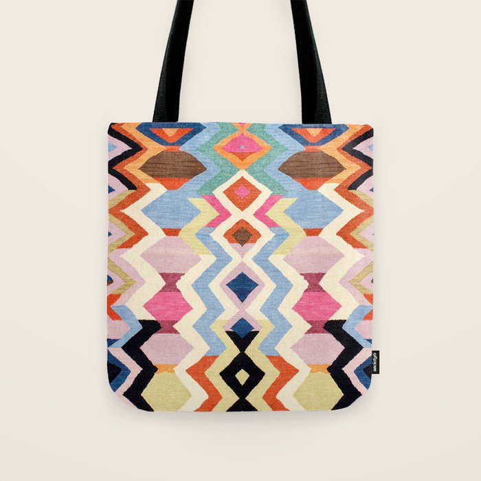 Colored Oriental  Berber Traditional Moroccan Artwork  Tote Bag Gallery Image 1