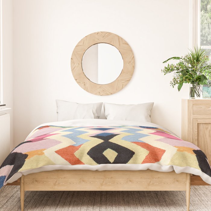 Colored Oriental  Berber Traditional Moroccan Artwork  Duvet Cover Gallery Image 3