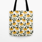 coneflowers - cream Tote Bag Gallery Image 1