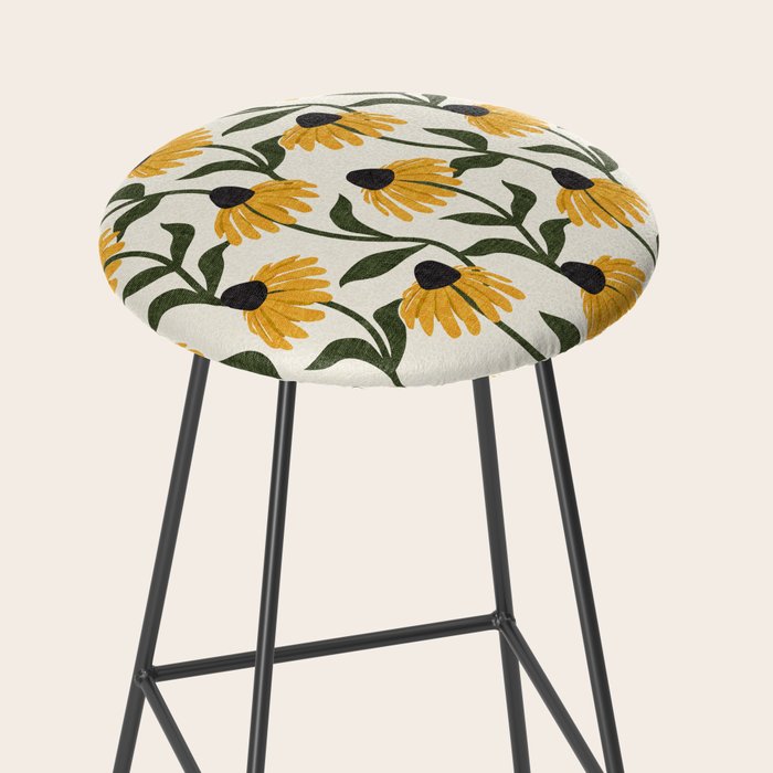 coneflowers - cream Stool Gallery Image 2