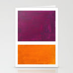 Purple Wine Yellow OchreMid Century Modern Abstract Minimalist Rothko Color Field Squares Stationery Card Gallery Image 2