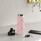 Retro hand drawn cactus plant pattern Water Bottle Gallery Image 4