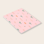 Retro hand drawn cactus plant pattern Notebook Gallery Image 3